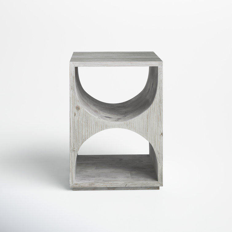 Joss & Main Leonel 25'' Tall Solid Wood Floor Shelf End Table Wayfair